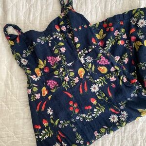 Old Navy Navy Floral Smocked Dress
